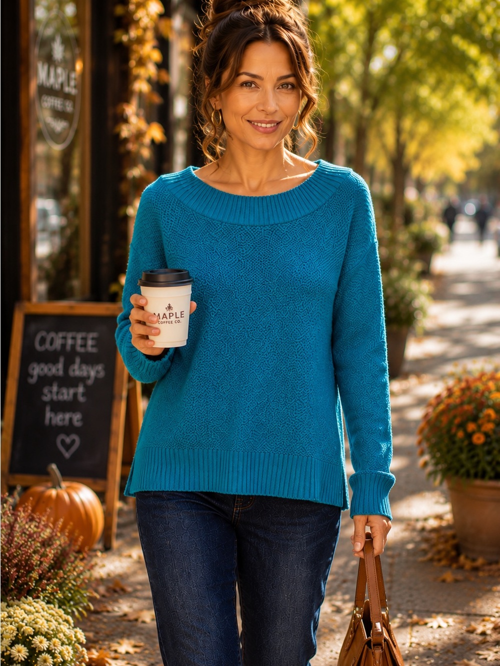 Banana Republic Teal Textured Boat Neck Knit Sweater Women’s L Pullover